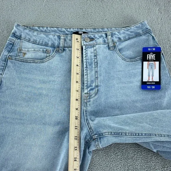 Frye Womens Stevie Wash Jeans Size 10/30 Light Blue Mid-Rise Cropped NWT 3036 - Picture 7 of 12